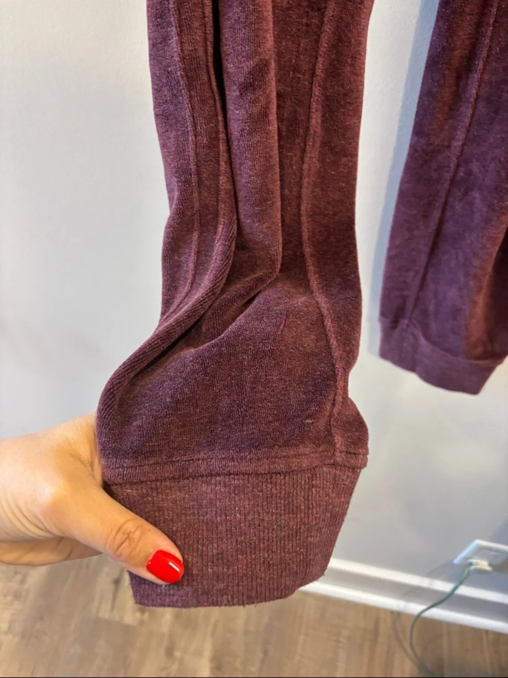 lululemon Warm Down Velour Jogger Heathered Artic Plum Size 6